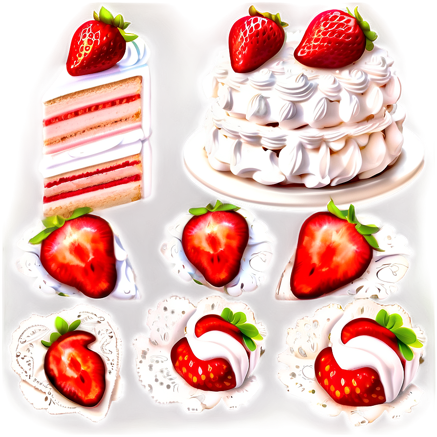 Classic Strawberry Cake Png Nxh79