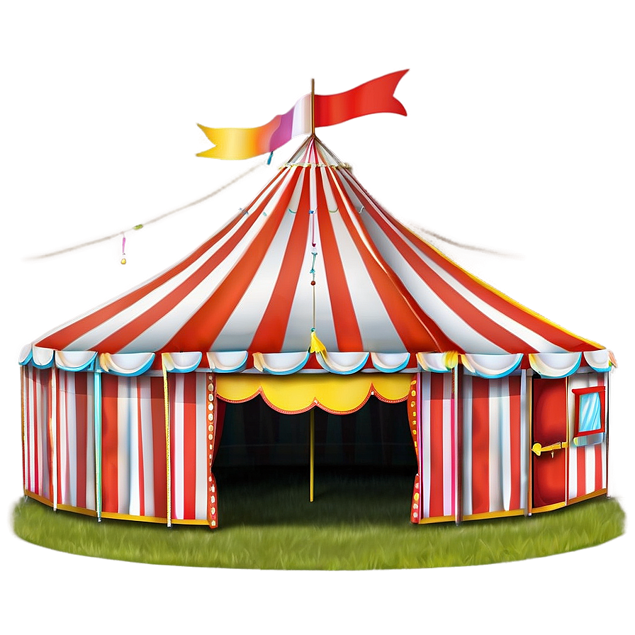 Classic Striped Carnival Tent Png 22