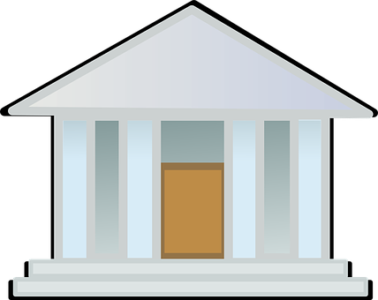 Classic Style Columned House Illustration