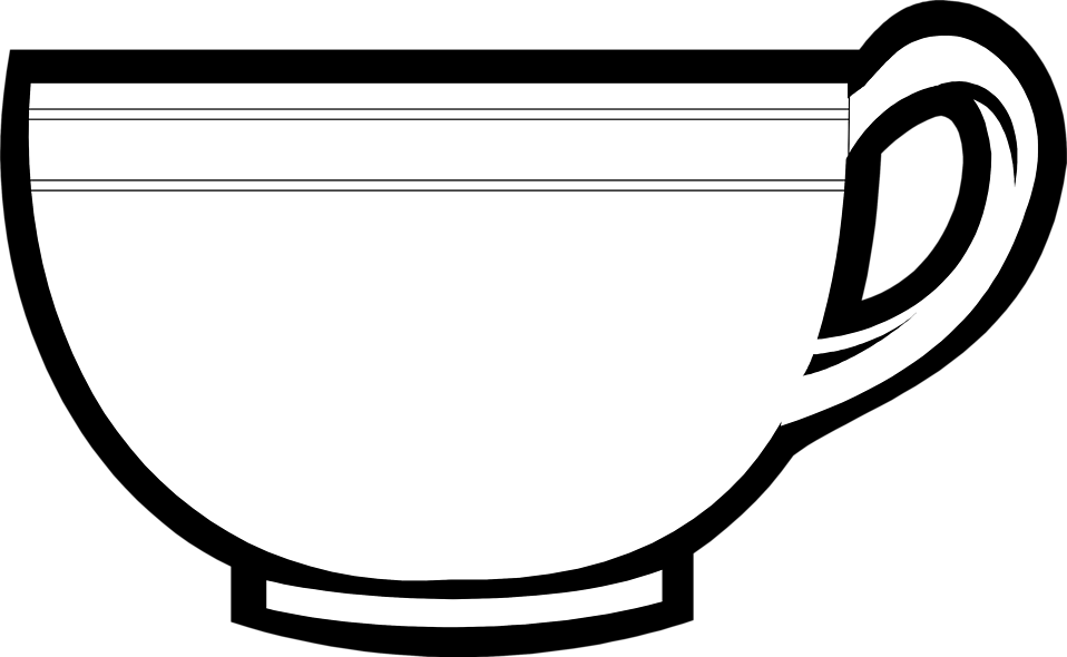 Classic Tea Cup Outline