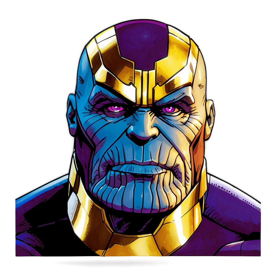 Classic Thanos Comic Art Png 80