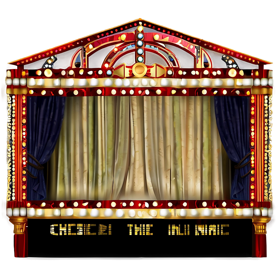 Classic Theater Marquee Design Png Xgy