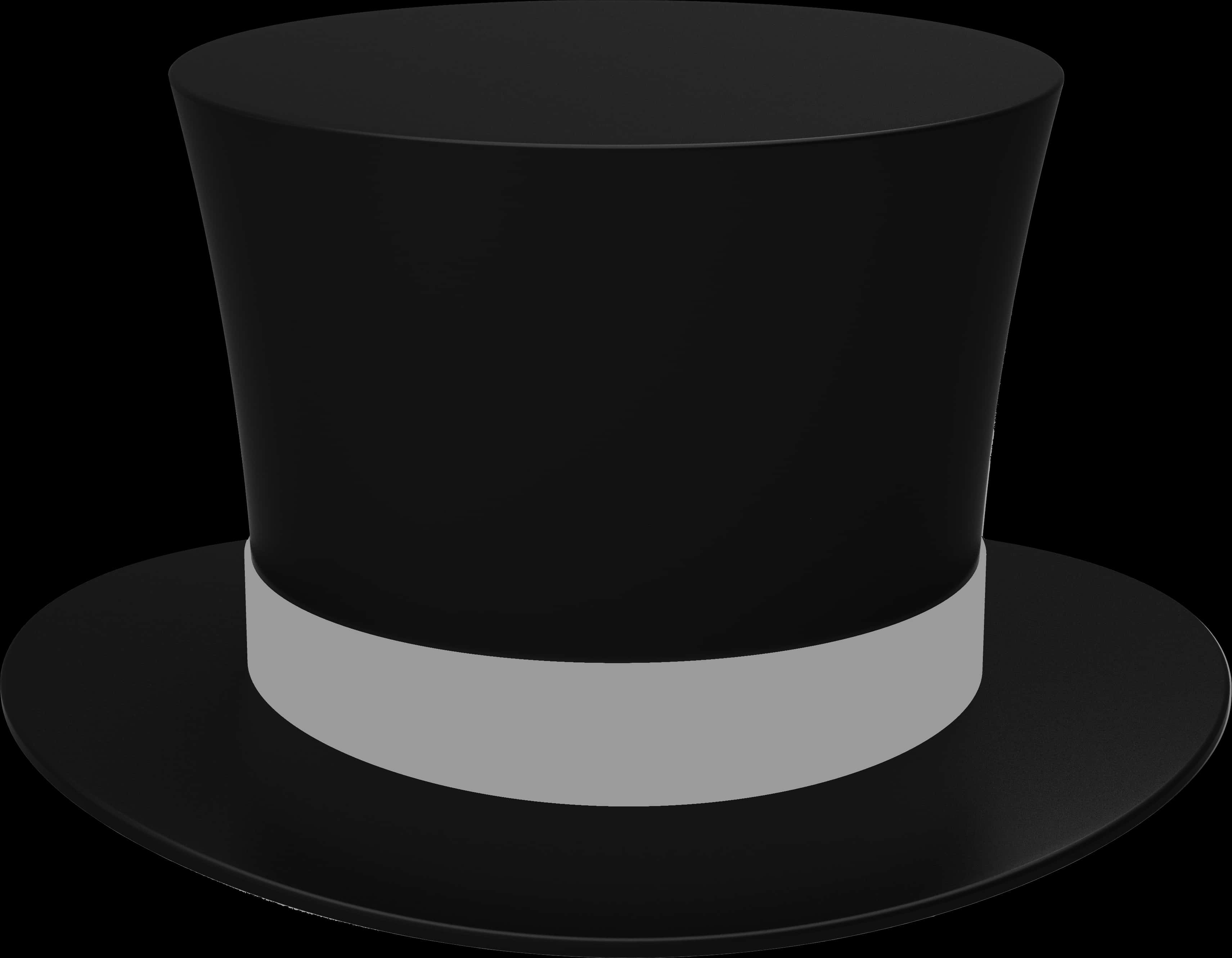 Classic Top Hat Black White Band