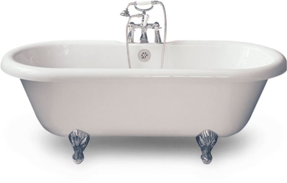 Classic White Clawfoot Bathtub