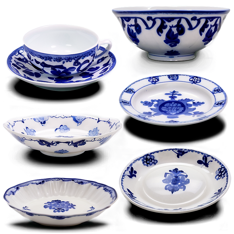 Classic White Porcelain Dishes Png Syf11