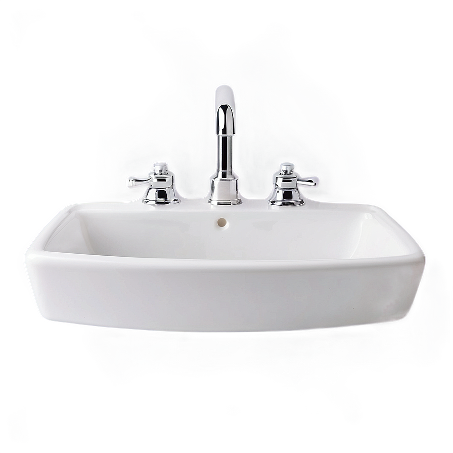 Classic White Porcelain Sink Png 17