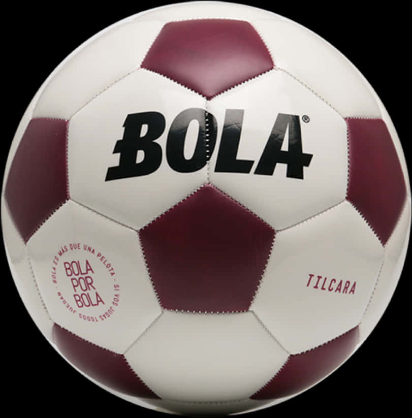 Classic Whiteand Burgundy Soccer Ball