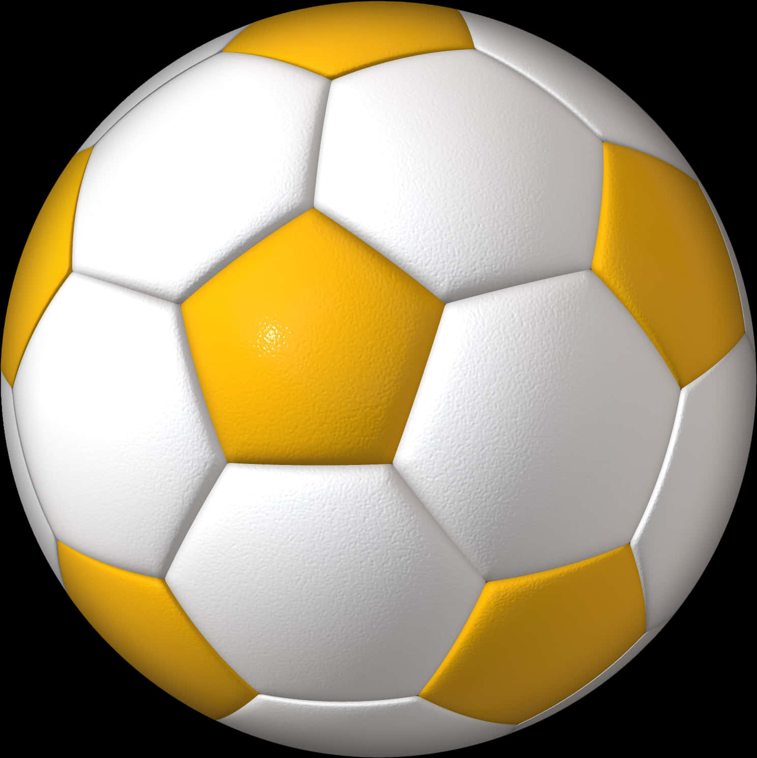 Classic Whiteand Yellow Soccer Ball