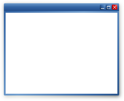 Classic Window Interface Blank Screen