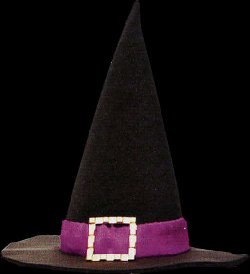 Classic Witch Hatwith Purple Band