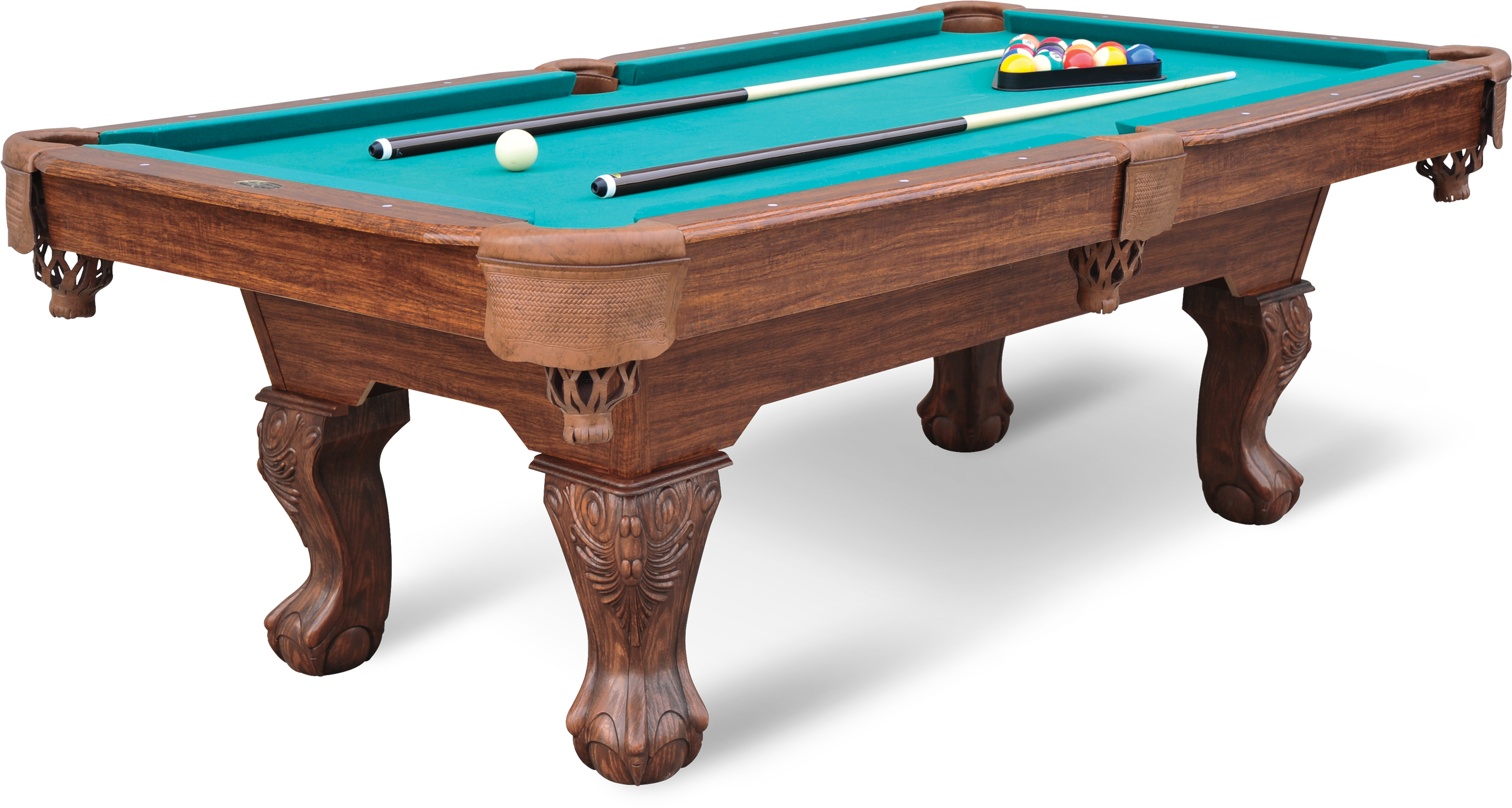 Classic Wooden Pool Table Setup