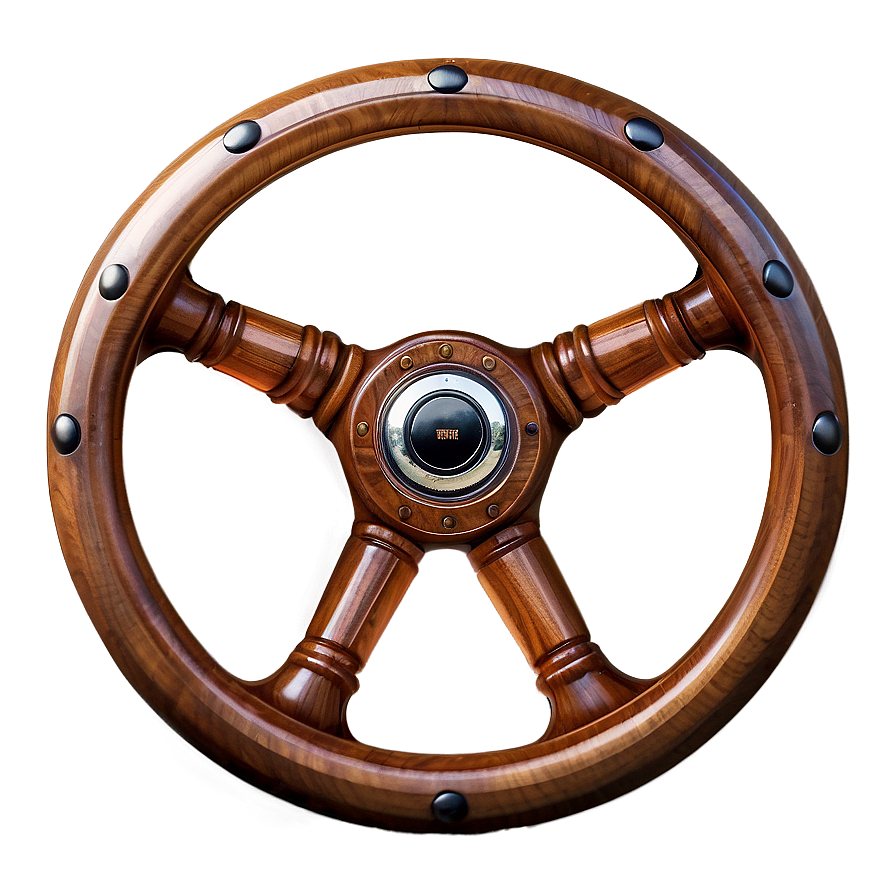 Classic Wooden Steering Wheel Png Smp