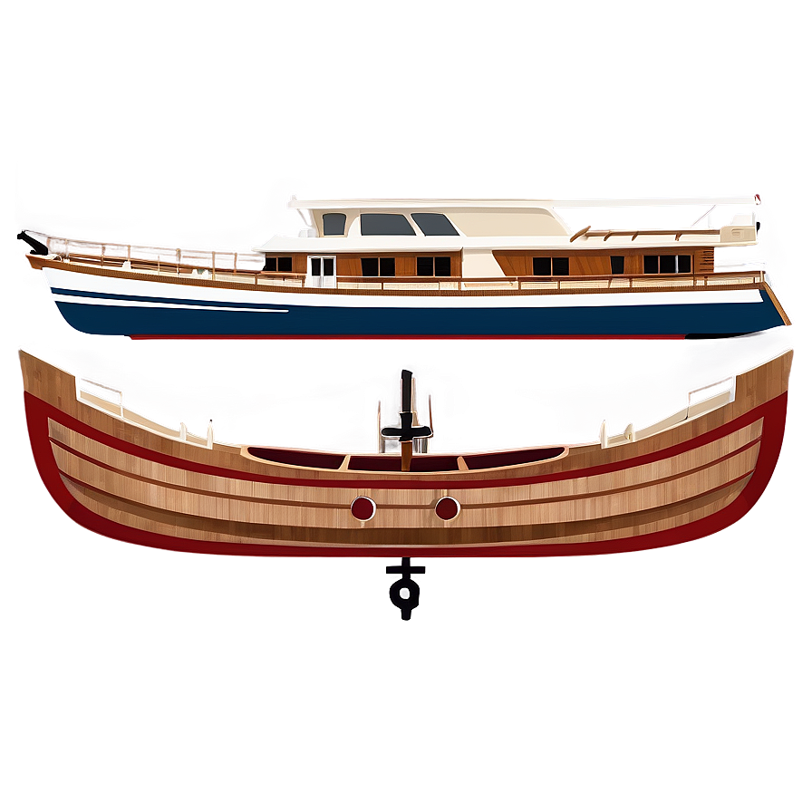 Classic Wooden Yacht Png 05242024