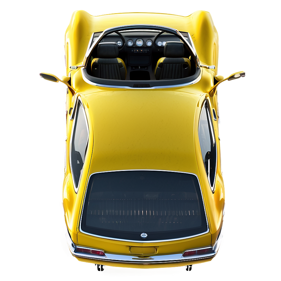 Classic Yellow Car Render Png Yru