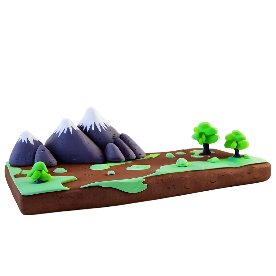 Clay Landscape Art Png Daw