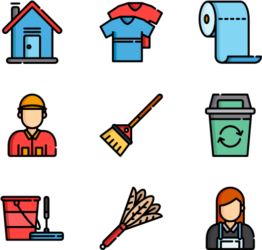 Cleaning Services Icons Set