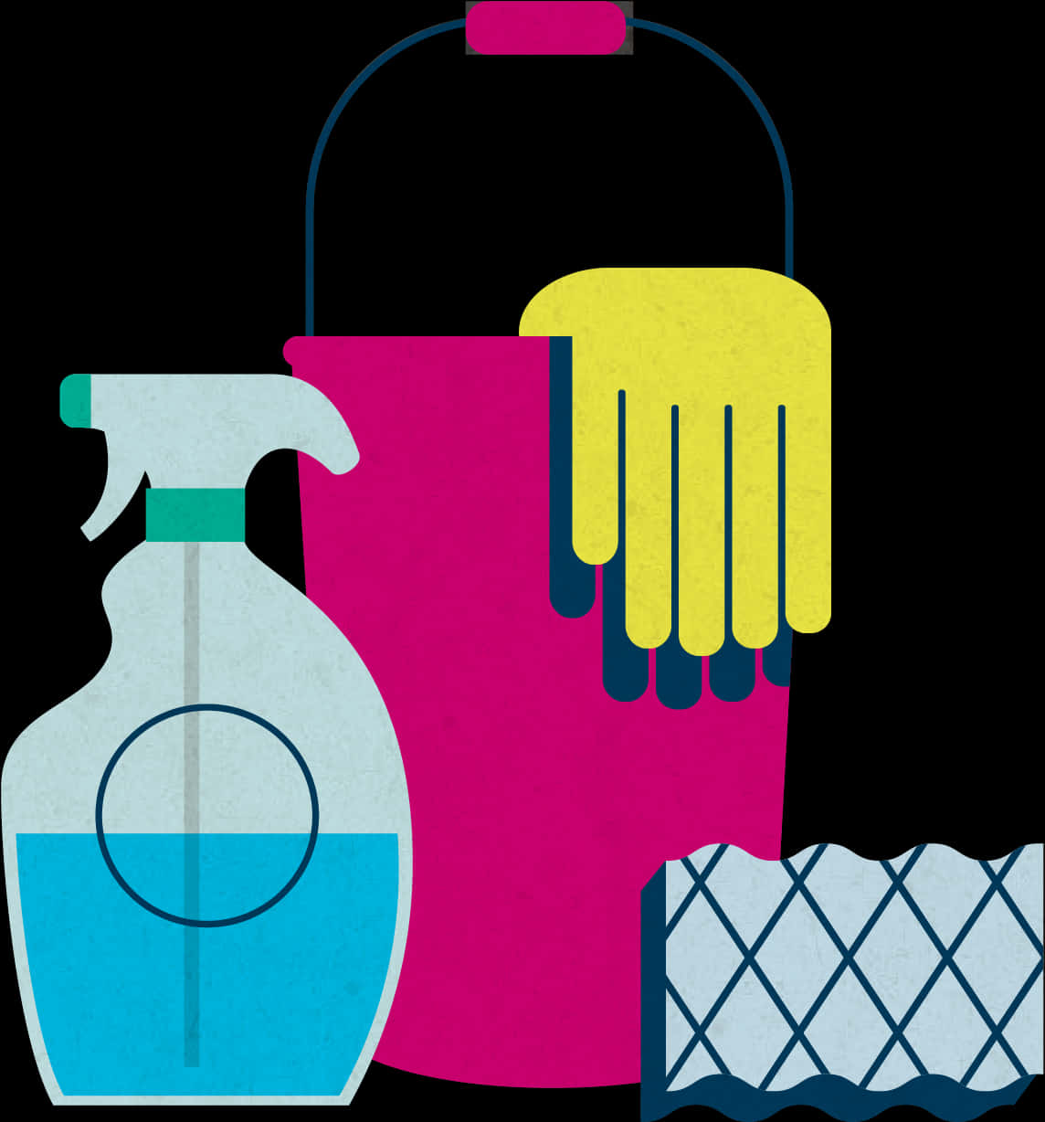 Cleaning Supplies Vector Illustration