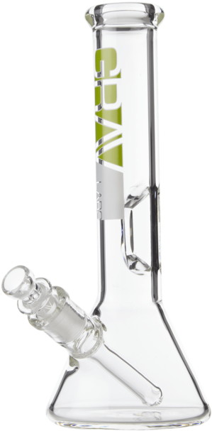 Clear Glass Bong Grav Labs Logo