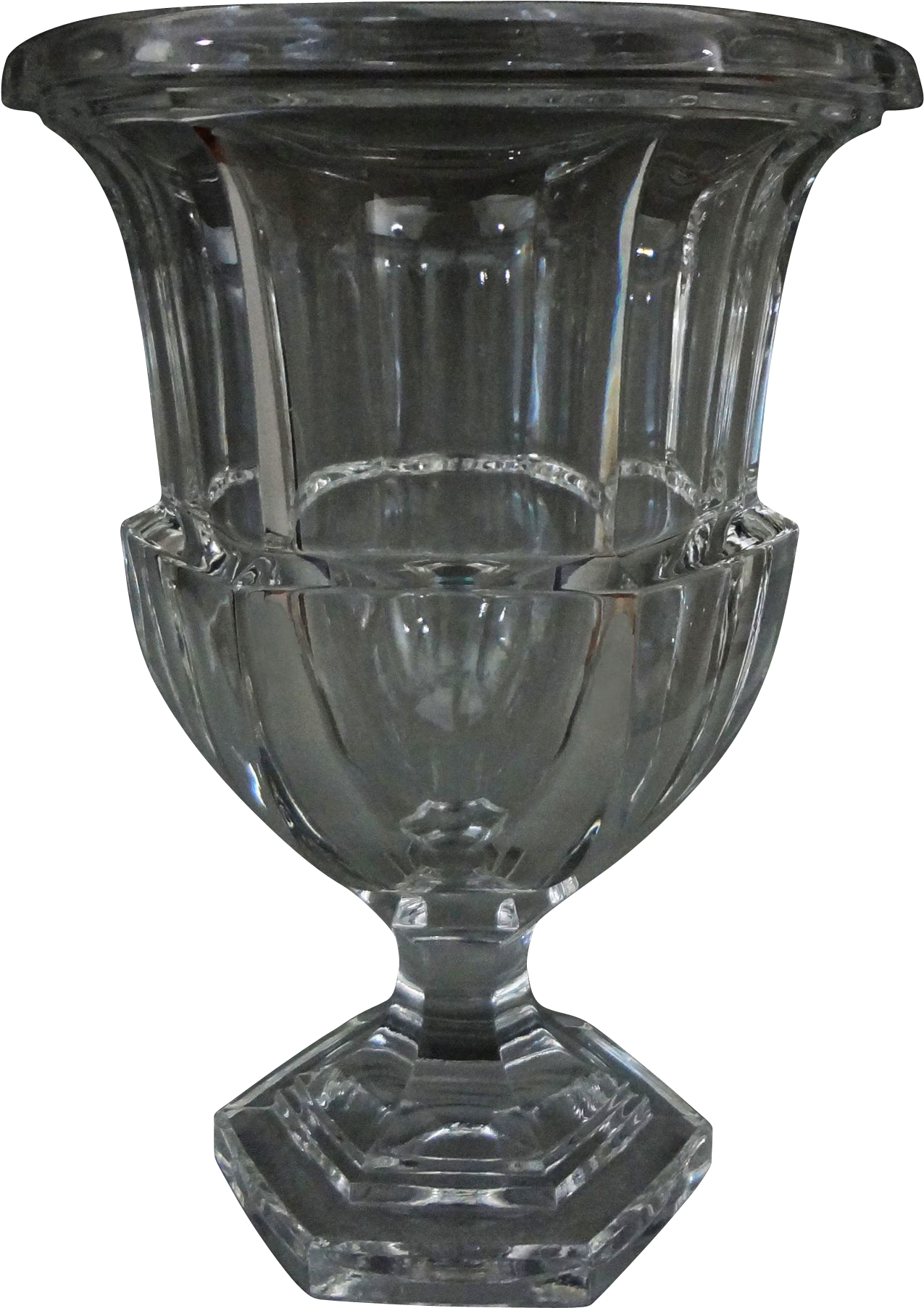 Clear Glass Pedestal Vase