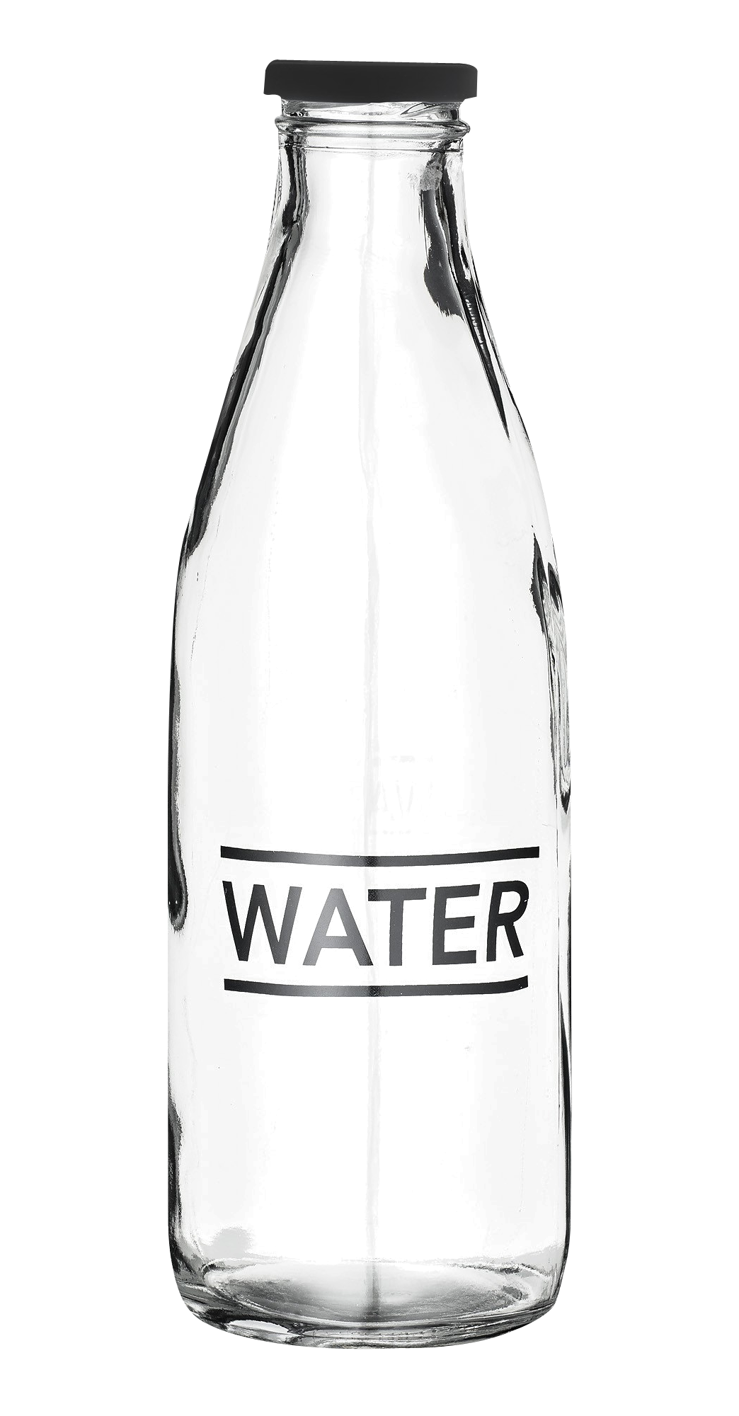 Clear Glass Water Bottle