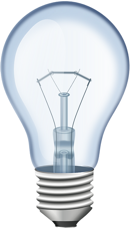 Clear Incandescent Light Bulb Idea Concept