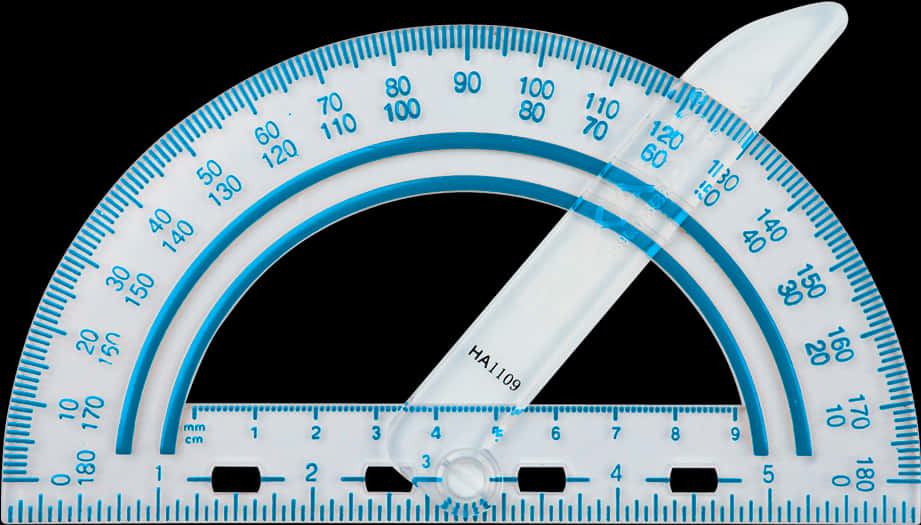 Clear Plastic Protractor Isolated