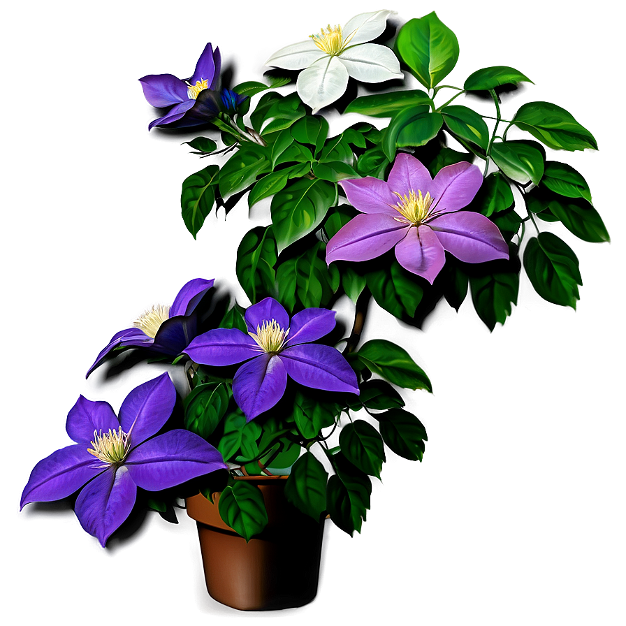 Clematis Flower Bush Png 55