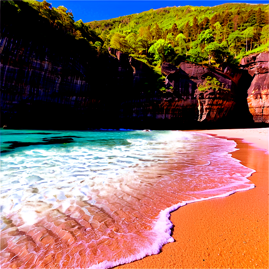 Cliff And Sandy Beach Png 06122024