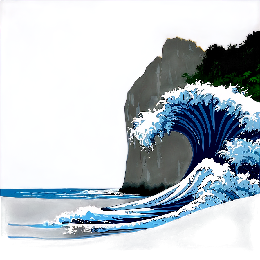 Cliff And Waves Png 99