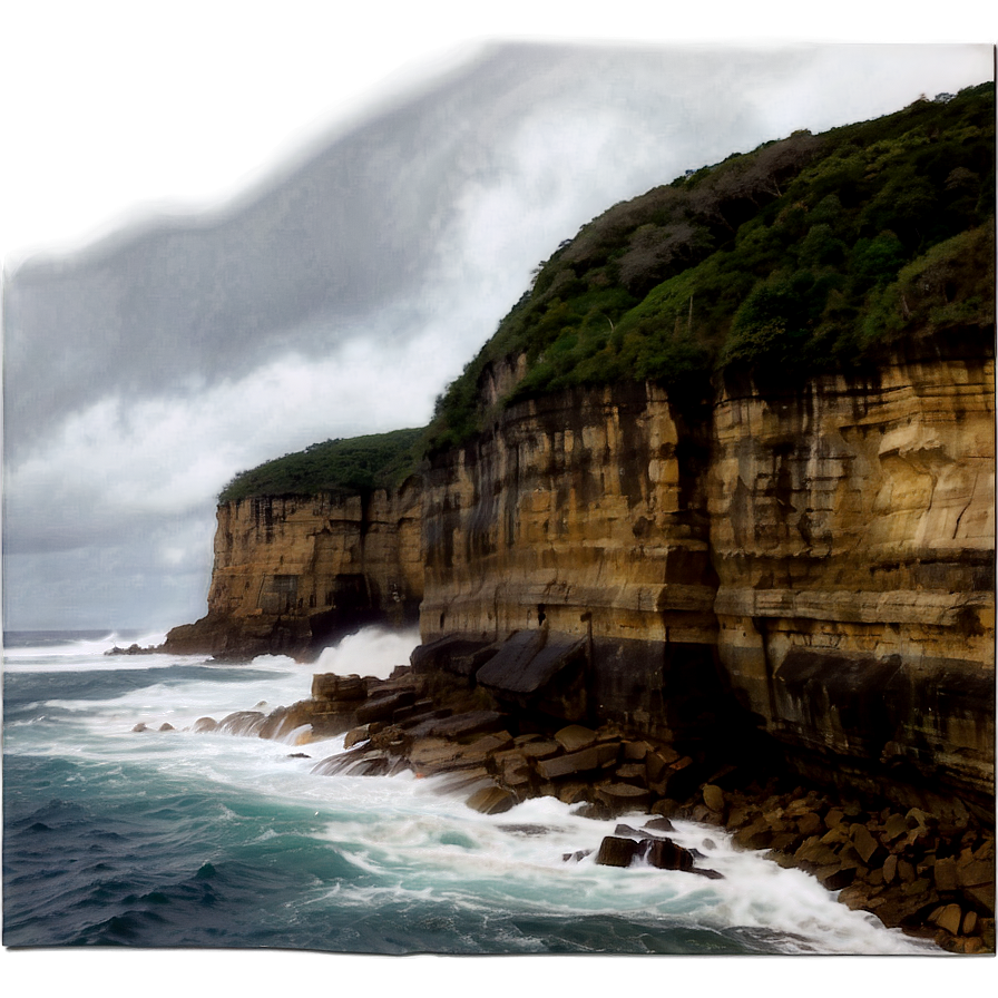 Cliff In Stormy Weather Png 06122024