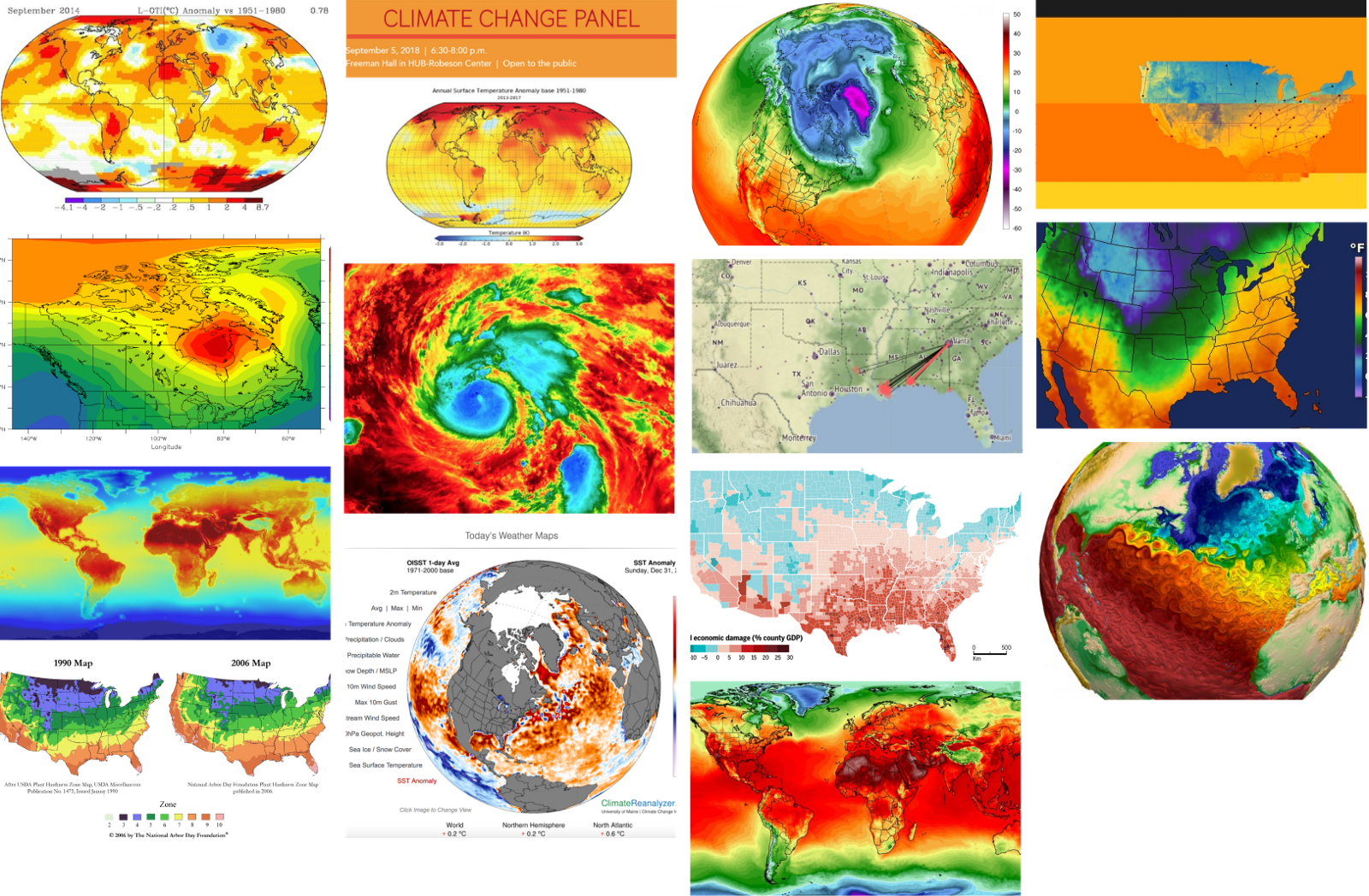 Climate Data Visualization Collage