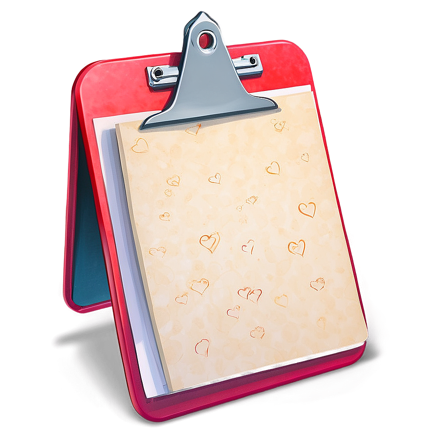 Clipboard With Heart Png Uev85