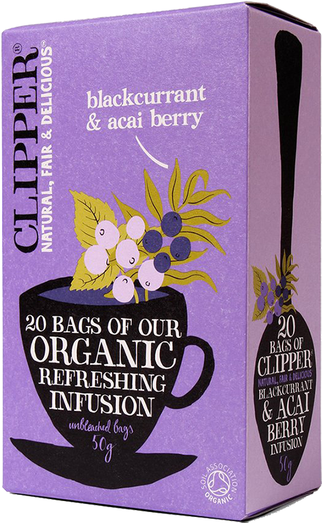 Clipper Blackcurrant Acai Berry Tea Box