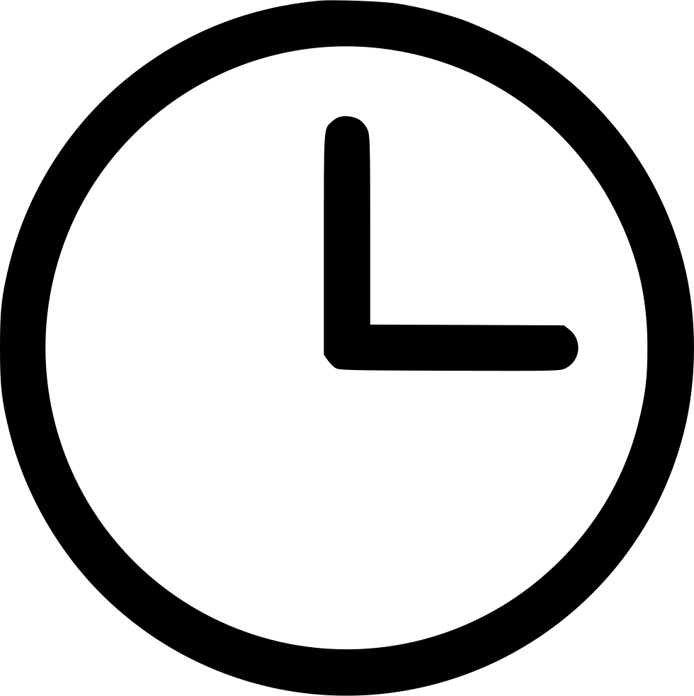 Clock Icon Simple Black