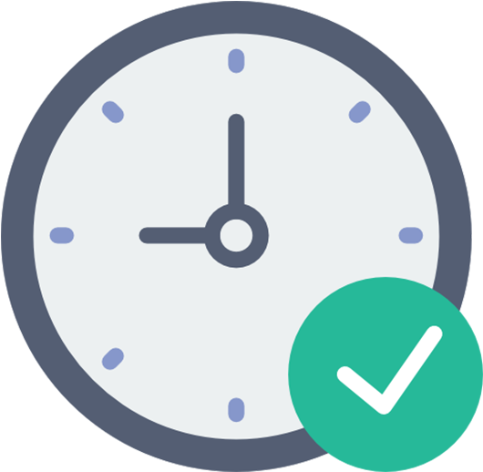 Clock Icon With Check Mark