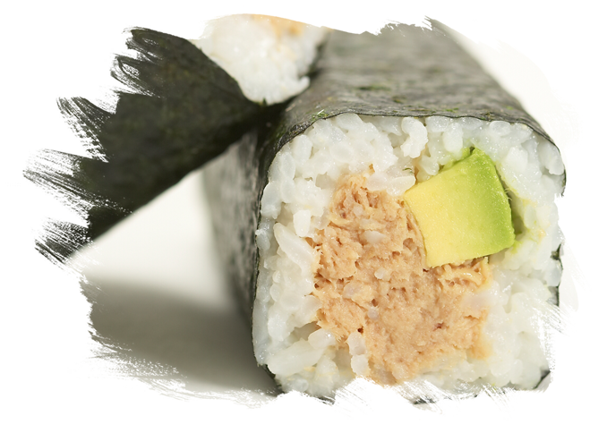 Close Up Sushi Rollwith Avocadoand Tuna