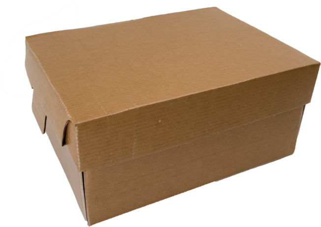 Closed Cardboard Shipping Box