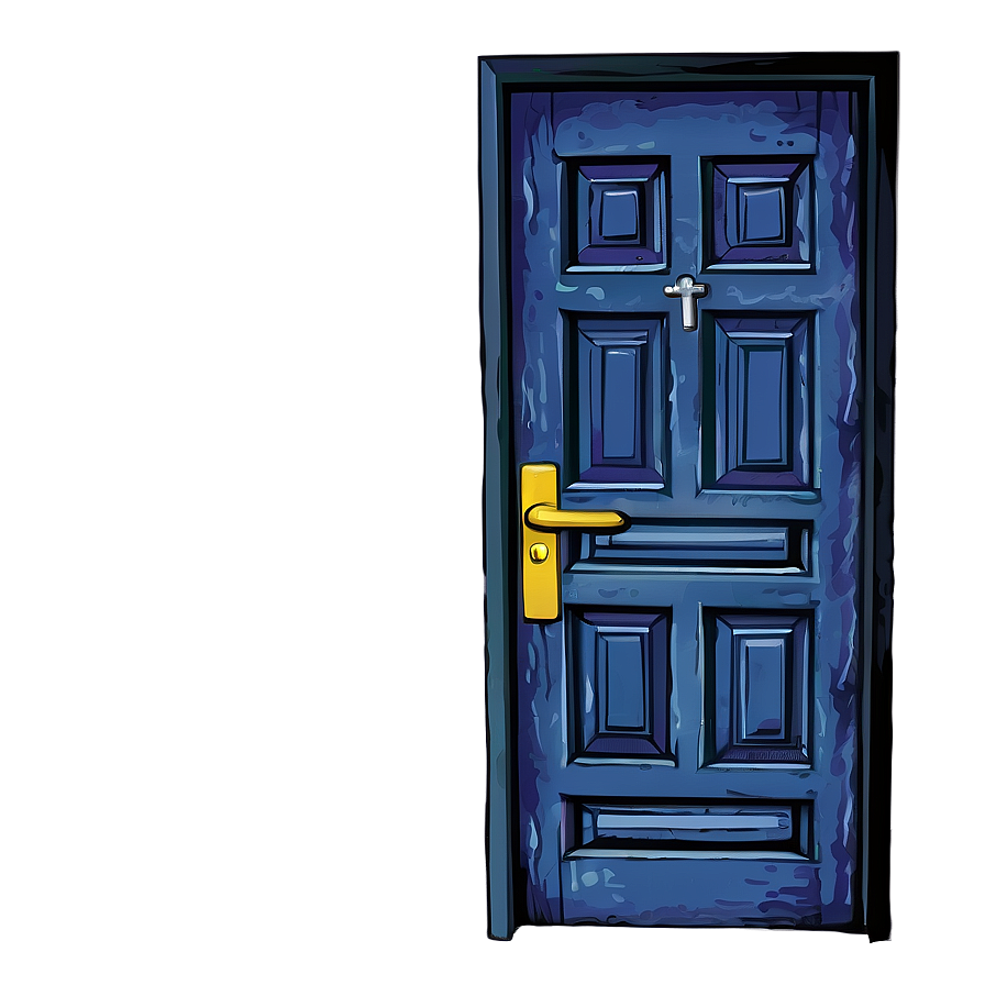 Closed Door In Dark Png Qqv43