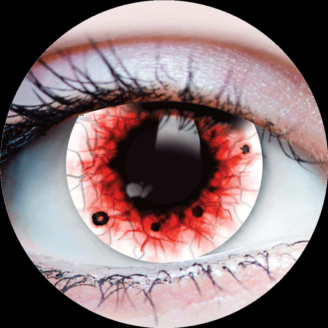 Closeup Red Bloodshot Eye