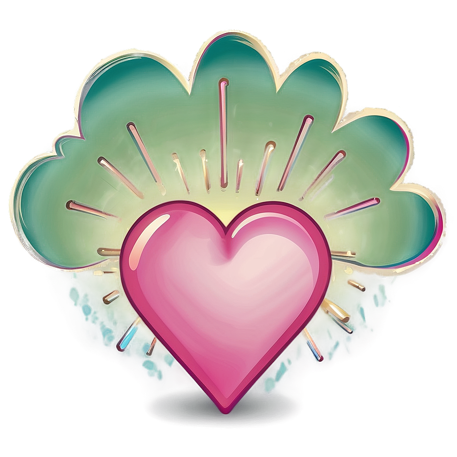 Cloud Cartoon With Heart Png 06122024