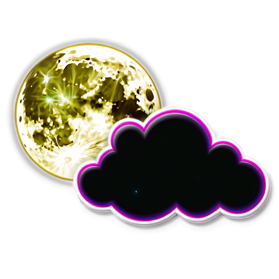 Cloud Cartoon With Moon Png Hrv34