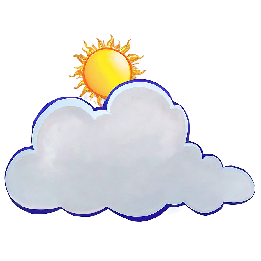 Cloud Cartoon With Sun Png 51