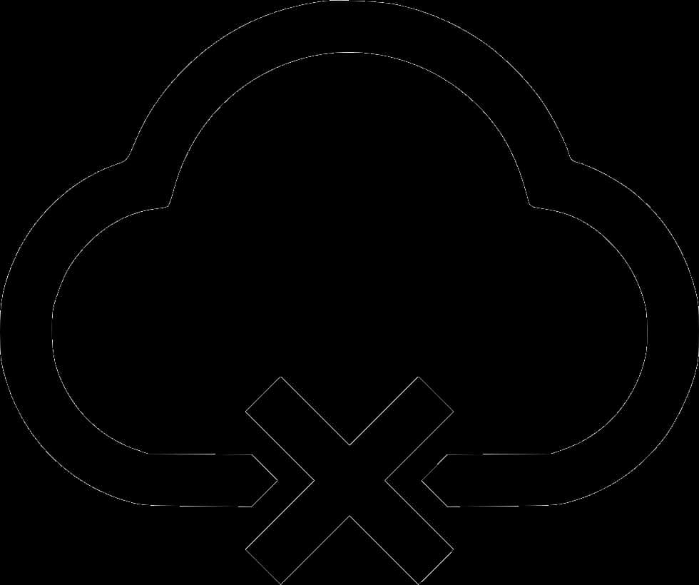 Cloud Error Icon Outline