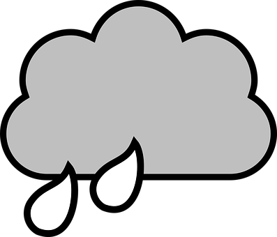 Cloud Rain Drops Icon