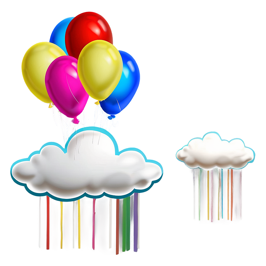 Cloud With Balloons Png 06252024