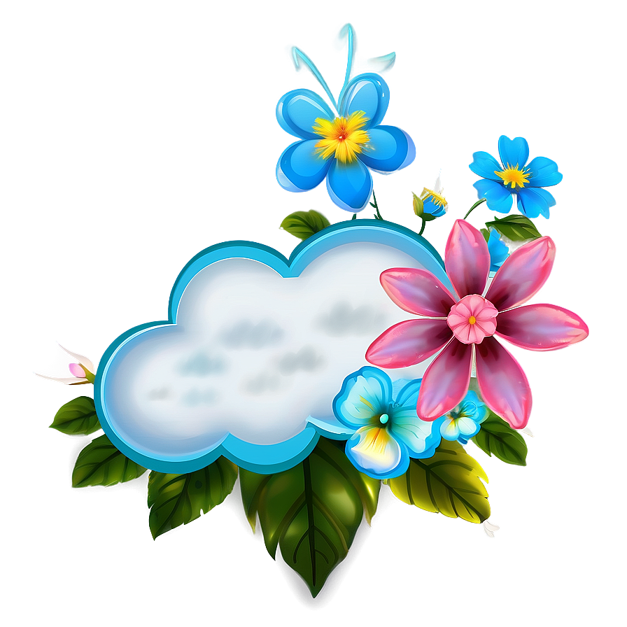 Cloud With Flowers Png Gao