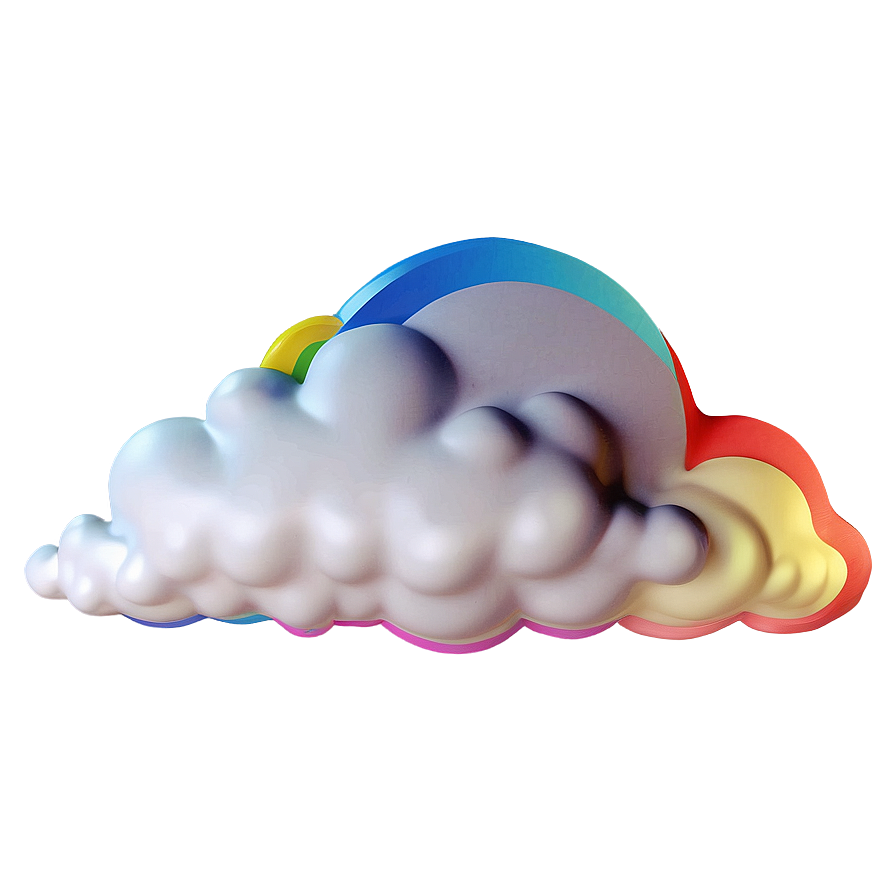 Cloud With Rainbow Clipart Png Wlg31