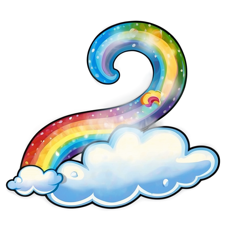 Cloud With Rainbow Tail Png 60