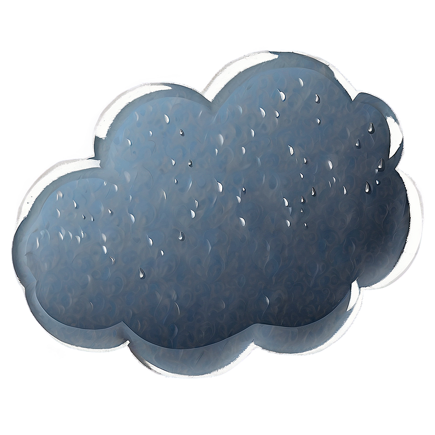 Cloud With Raindrops Png Mde70