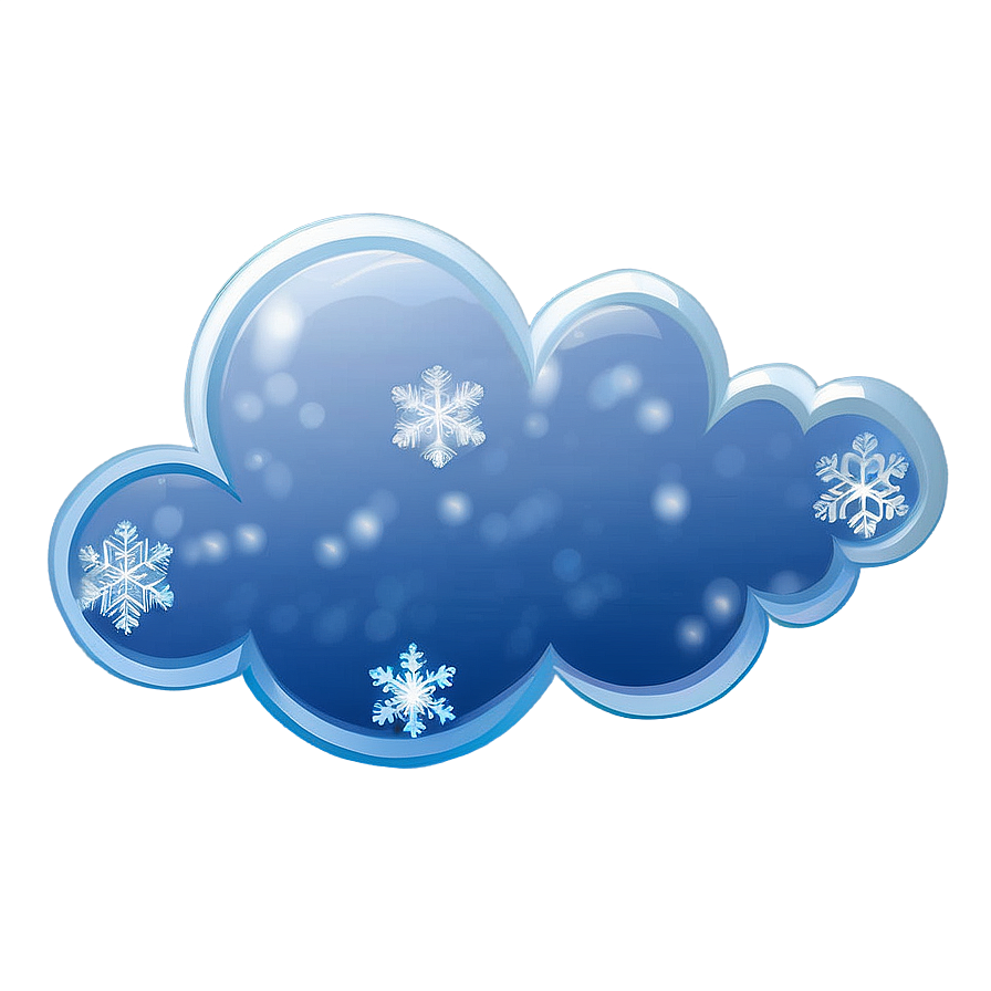 Cloud With Snowflakes Png 06252024